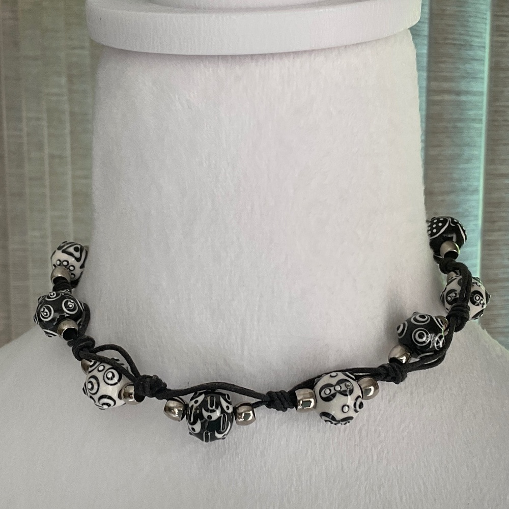 Beaded Choker Necklace Handmade Beads